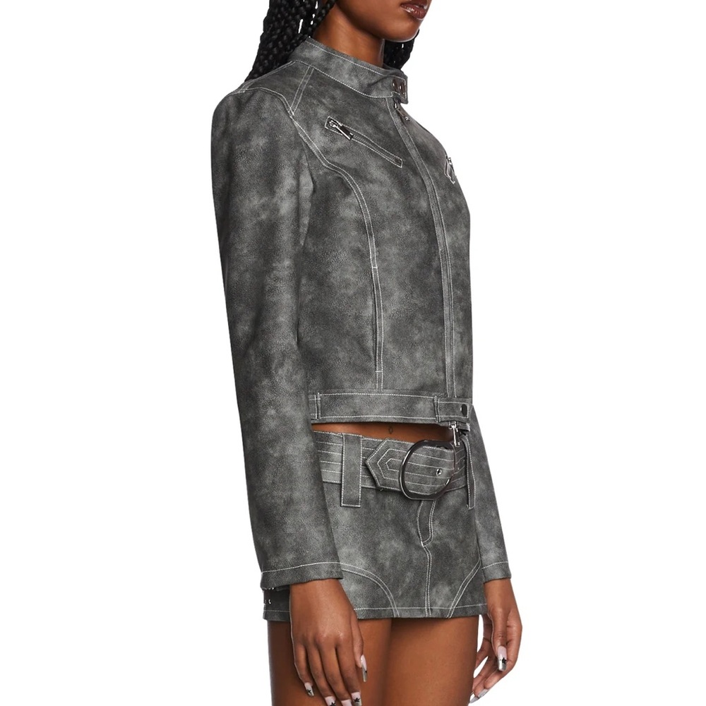 Moto leather jacket